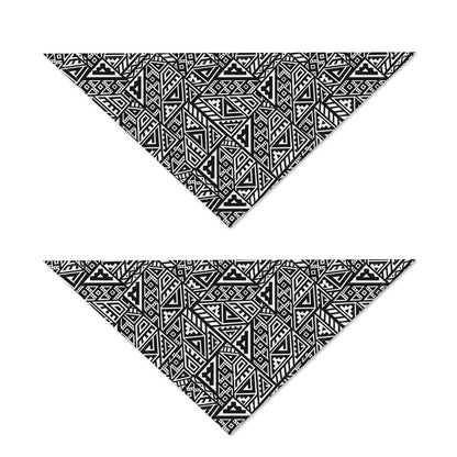 Black And White African Inspired Print Dog Bandana