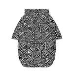 Black And White African Inspired Print Dog Zip Up Hoodie