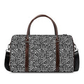 Black And White African Inspired Print Duffel Bag
