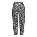 Black And White African Inspired Print Fleece Lined Knit Pants