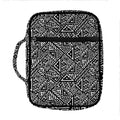 Black And White African Inspired Print Front Pocket Bible Bag