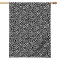 Black And White African Inspired Print House Flag