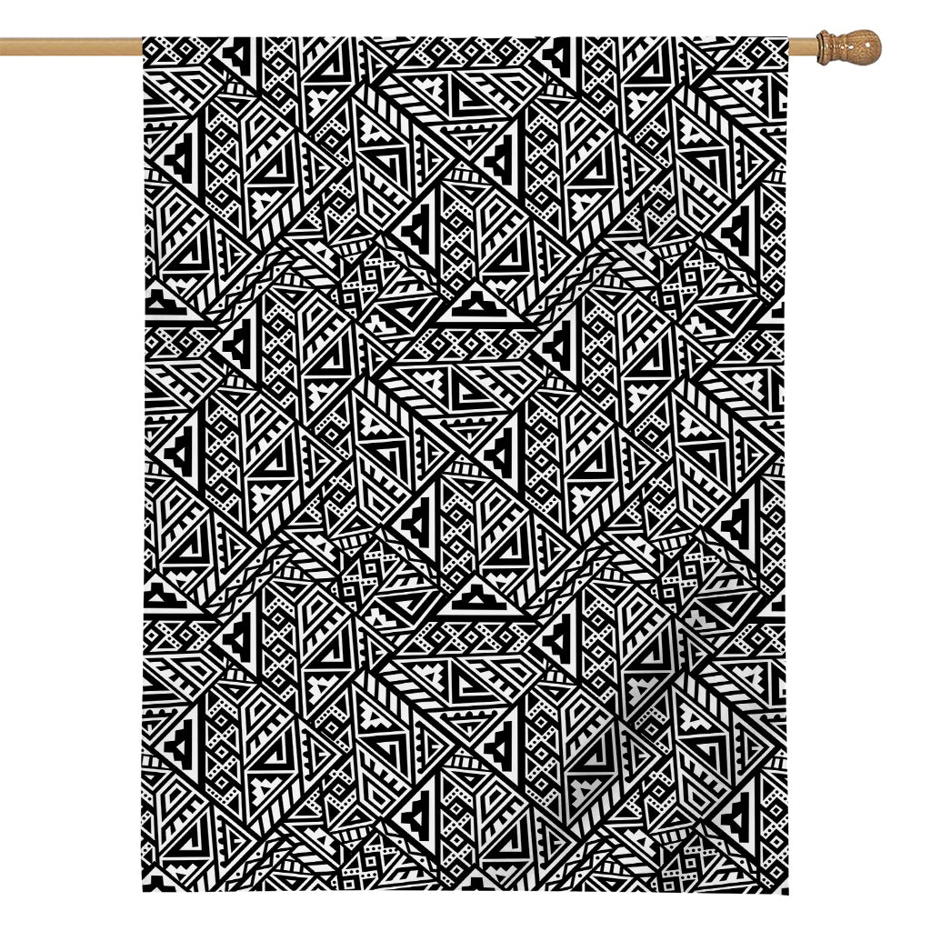 Black And White African Inspired Print House Flag