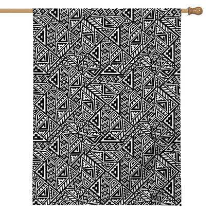Black And White African Inspired Print House Flag