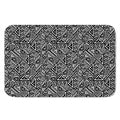 Black And White African Inspired Print Indoor Door Mat