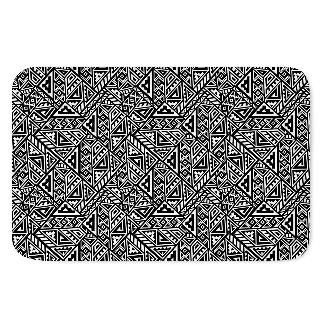 Black And White African Inspired Print Indoor Door Mat