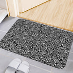 Black And White African Inspired Print Indoor Door Mat