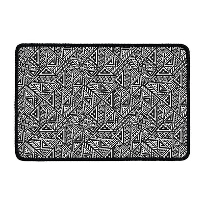 Black And White African Inspired Print Kitchen Mat