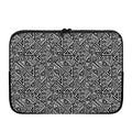 Black And White African Inspired Print Laptop Sleeve