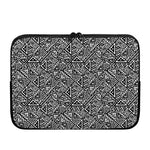 Black And White African Inspired Print Laptop Sleeve
