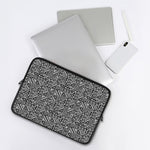 Black And White African Inspired Print Laptop Sleeve