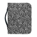 Black And White African Inspired Print Leather Bible Cover