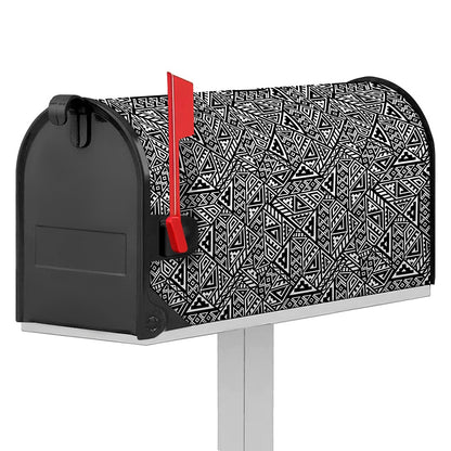 Black And White African Inspired Print Mailbox Cover