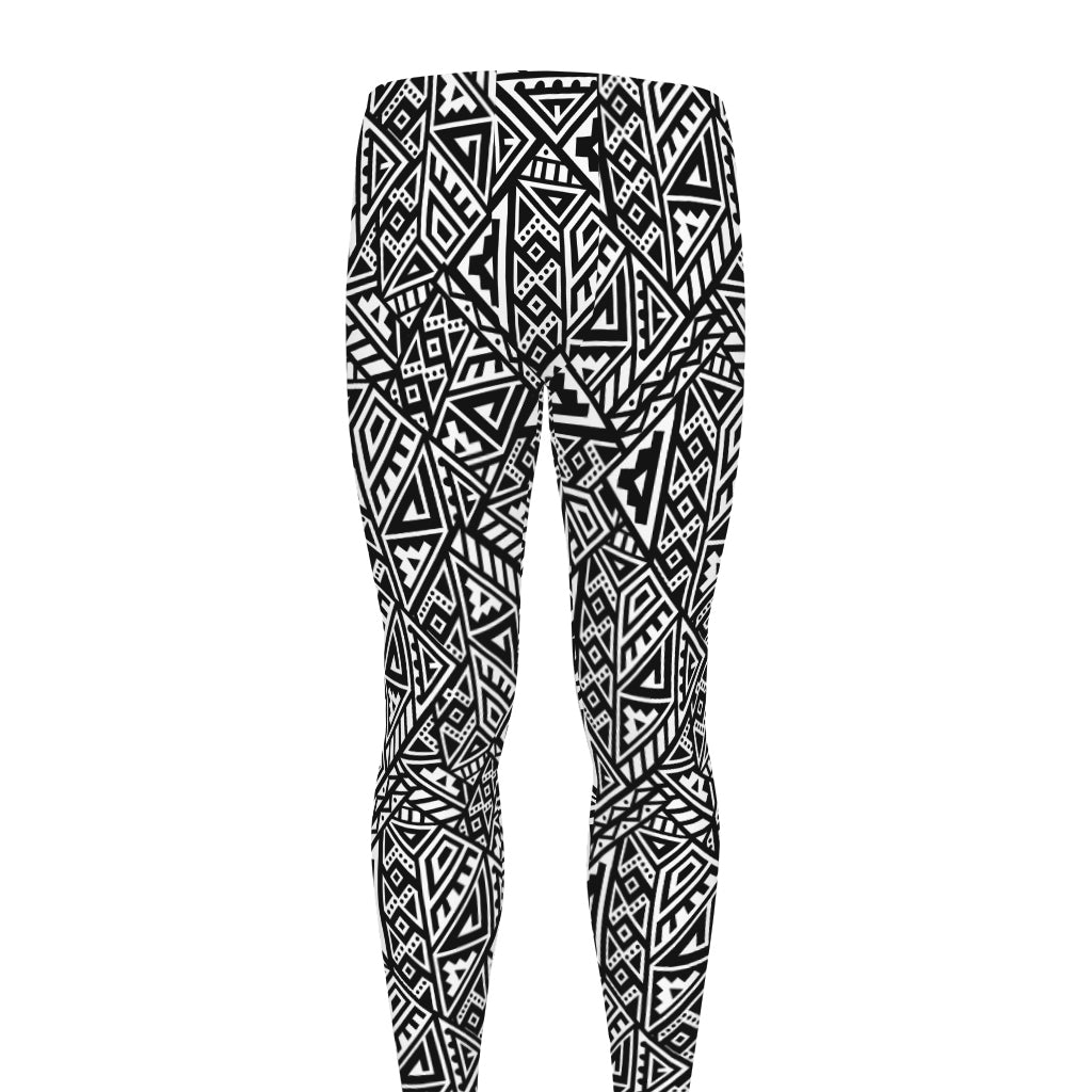 Black And White African Inspired Print Men's leggings