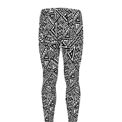 Black And White African Inspired Print Men's leggings