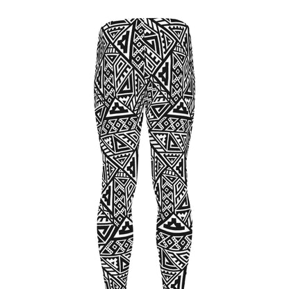 Black And White African Inspired Print Men's leggings