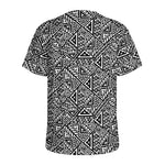 Black And White African Inspired Print Men's Sports T-Shirt