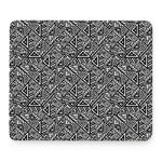 Black And White African Inspired Print Mouse Pad