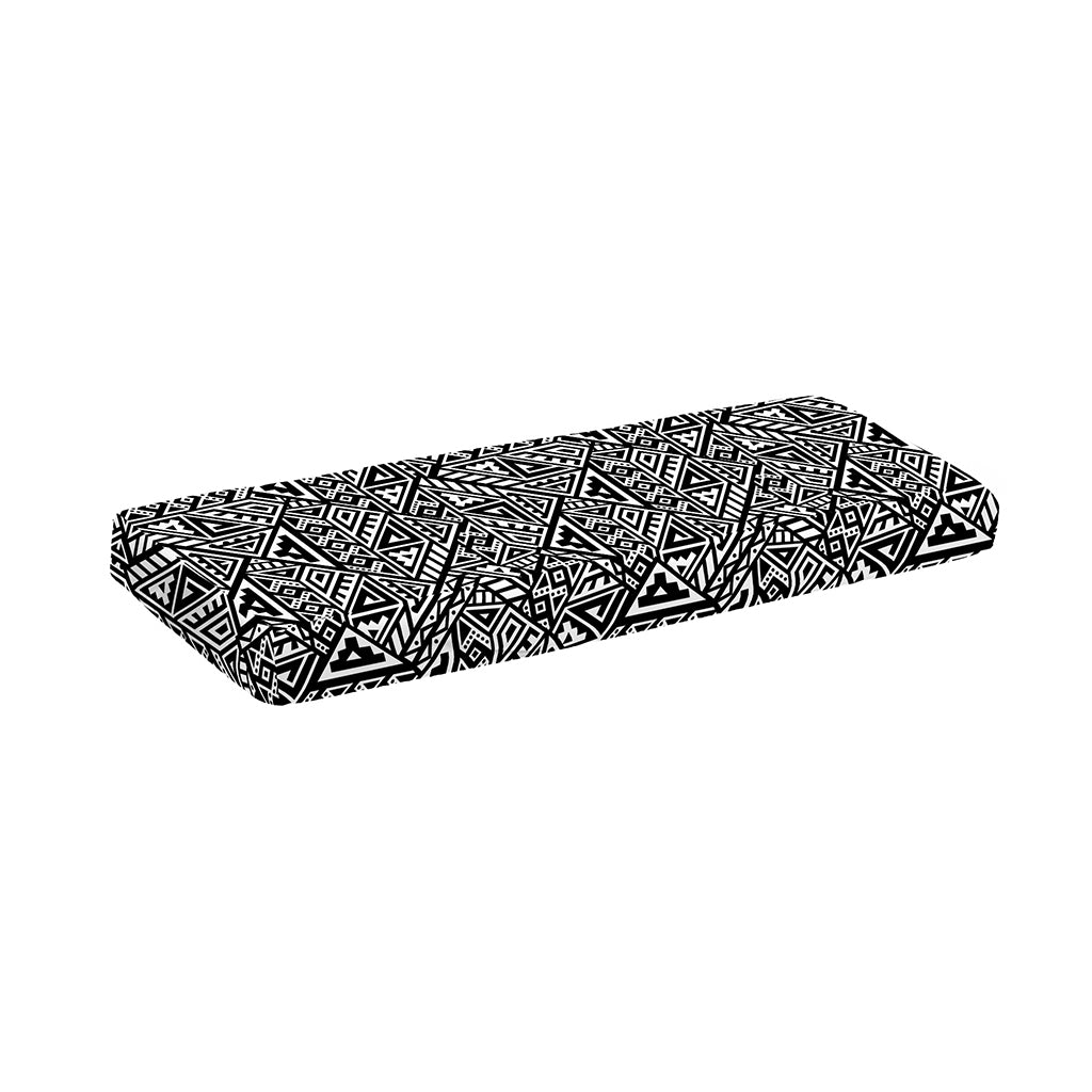 Black And White African Inspired Print Piano Keyboard Cover