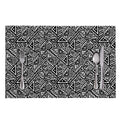 Black And White African Inspired Print Placemat