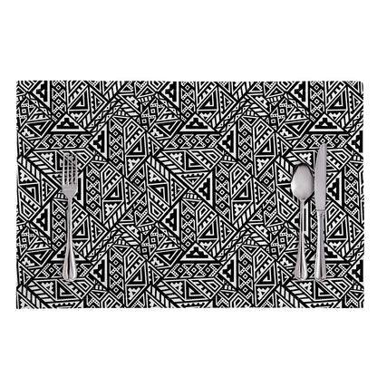 Black And White African Inspired Print Placemat