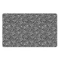 Black And White African Inspired Print Polyester Doormat