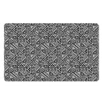 Black And White African Inspired Print Polyester Doormat