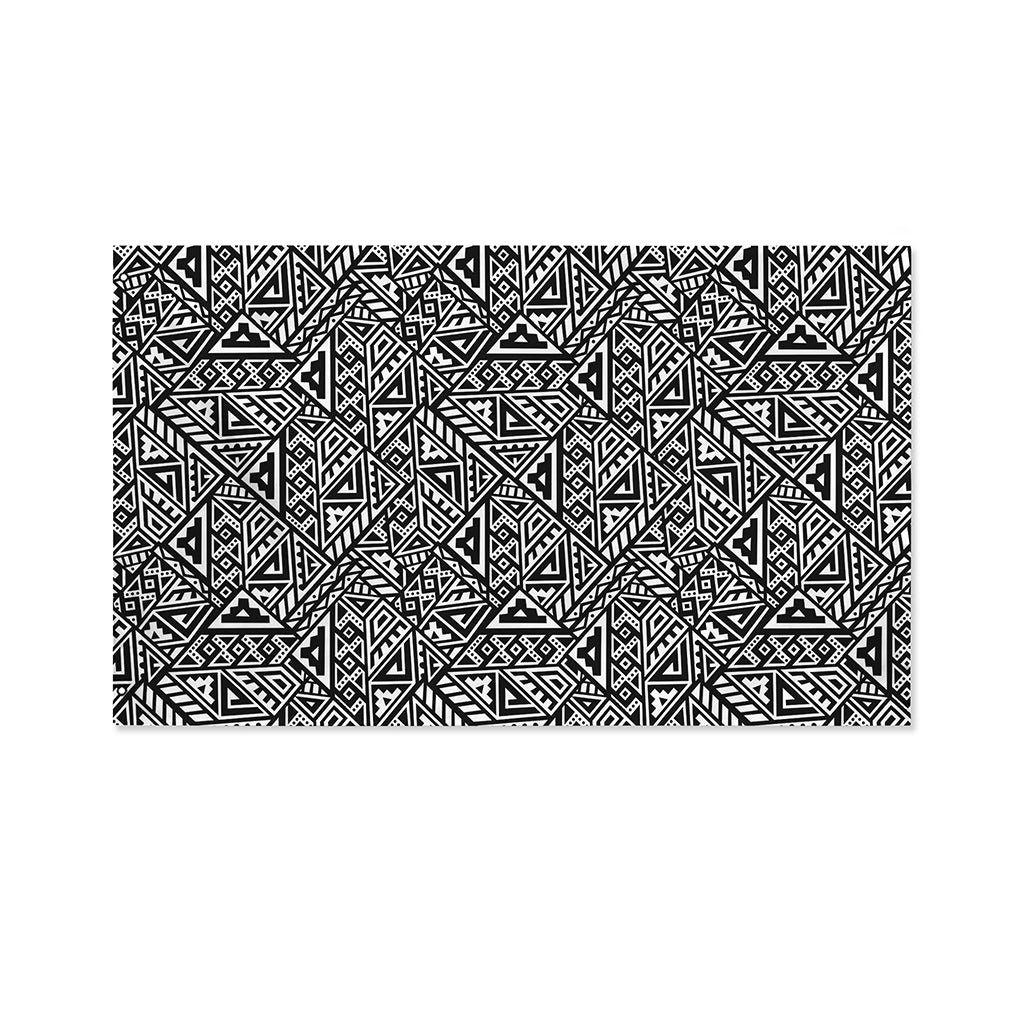Black And White African Inspired Print Polyester Flag