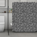 Black And White African Inspired Print Polyester Shower Curtain