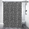 Black And White African Inspired Print Premium Shower Curtain