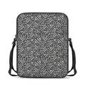 Black And White African Inspired Print Rectangular Crossbody Bag