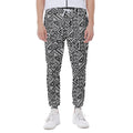 Black And White African Inspired Print Joggers