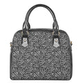 Black And White African Inspired Print Shoulder Handbag