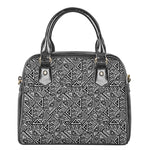 Black And White African Inspired Print Shoulder Handbag
