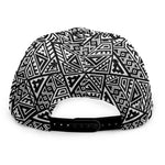 Black And White African Inspired Print Snapback Cap