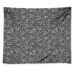 Black And White African Inspired Print Tapestry