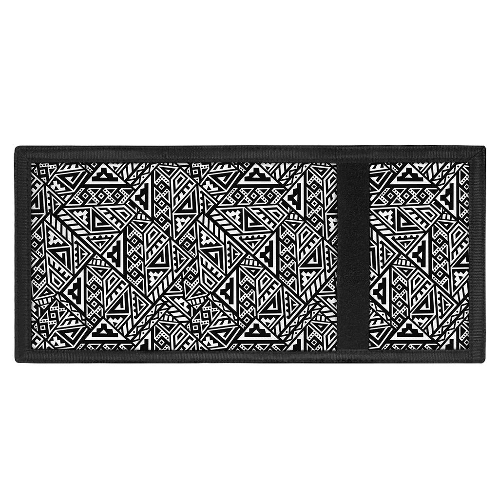 Black And White African Inspired Print Trifold Wallet