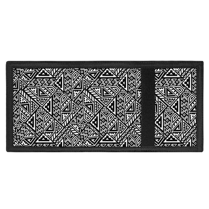 Black And White African Inspired Print Trifold Wallet