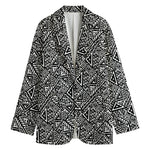 Black And White African Inspired Print Women's Blazer