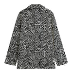 Black And White African Inspired Print Women's Blazer