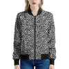 Black And White African Inspired Print Women's Bomber Jacket