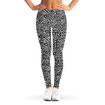 Black And White African Inspired Print Women's Leggings