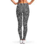Black And White African Inspired Print Women's Leggings