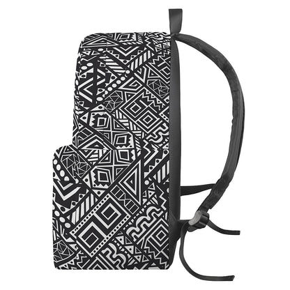 Black And White African Tribal Print Backpack