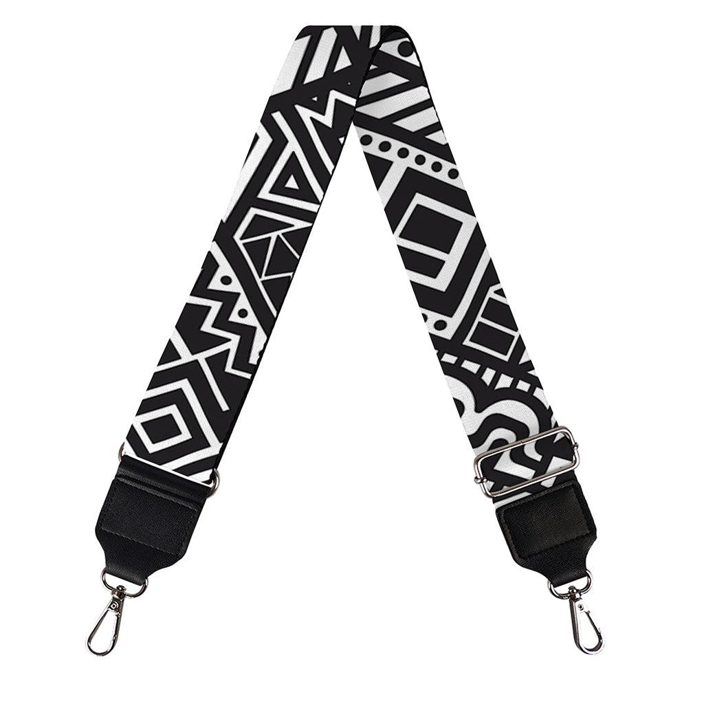 Black And White African Tribal Print Bag Strap