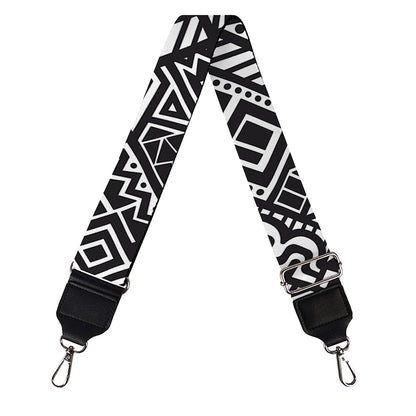 Black And White African Tribal Print Bag Strap