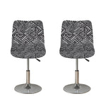 Black And White African Tribal Print Bar Stool Covers