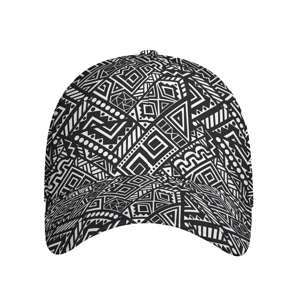 Black And White African Tribal Print Baseball Cap