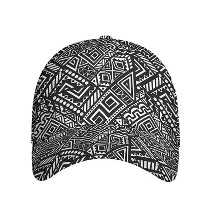 Black And White African Tribal Print Baseball Cap