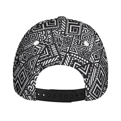 Black And White African Tribal Print Baseball Cap